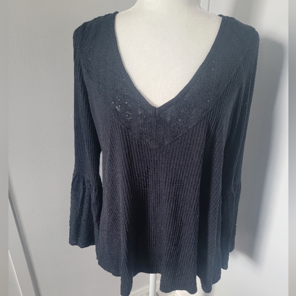 Free People Parisian nights top in black, size small - Picture 2 of 7